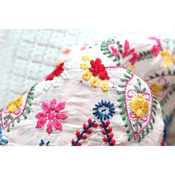 Johnny Was Floral Embroidered Top Boho Blouse Tropical Casual Travel Size Small? - Picture 8 of 10